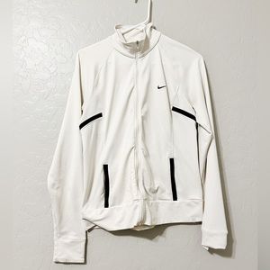 Nike Dri Fit White Sports Jacket